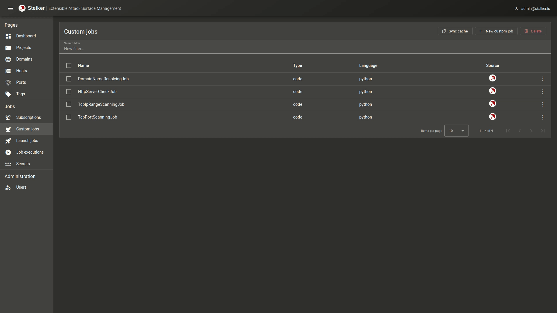 Gif showcasing the creation of a job via a job template.